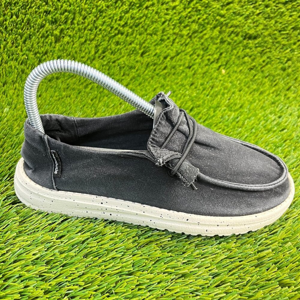 Hey Dude Wendy L Womens Size 5 Black Walking Breathable‎ Shoes Slip Ons